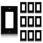 Faith Decorator Light Switch Cover or Receptacle Outlet Wall Plate, 1-Gang 4.55 In x 2.75 In, Black, 10PK DWP1-BK-10